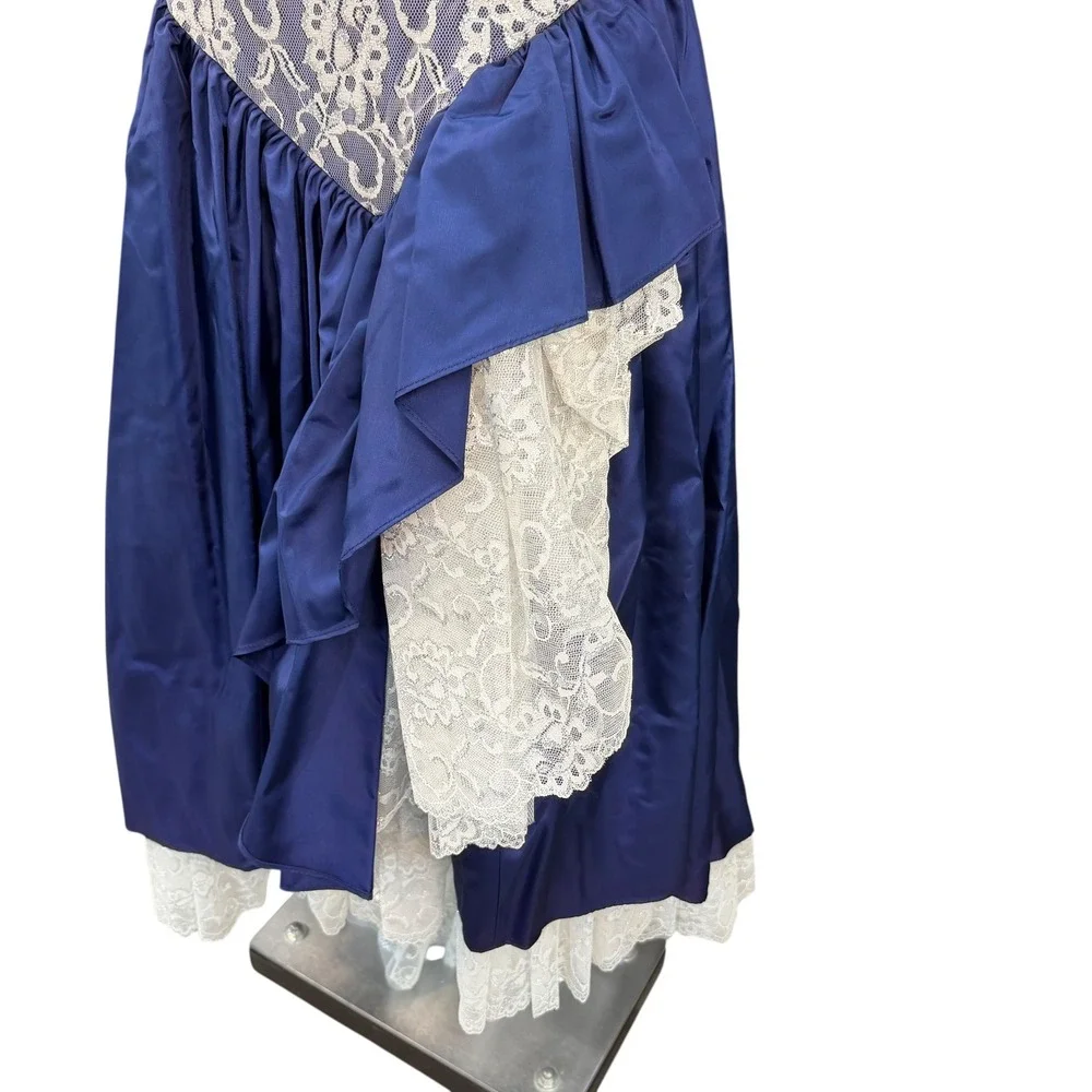 LORALIE ORIGINAL Vintage Lace & Taffeta Party Dress – Size 12 - Picture 6 of 7